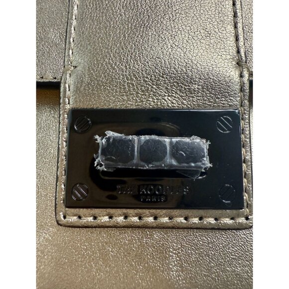 NWT The Kooples‎ Small Emily Champagne Gold Leather Clutch Wallet Chain Strap - Picture 10 of 10